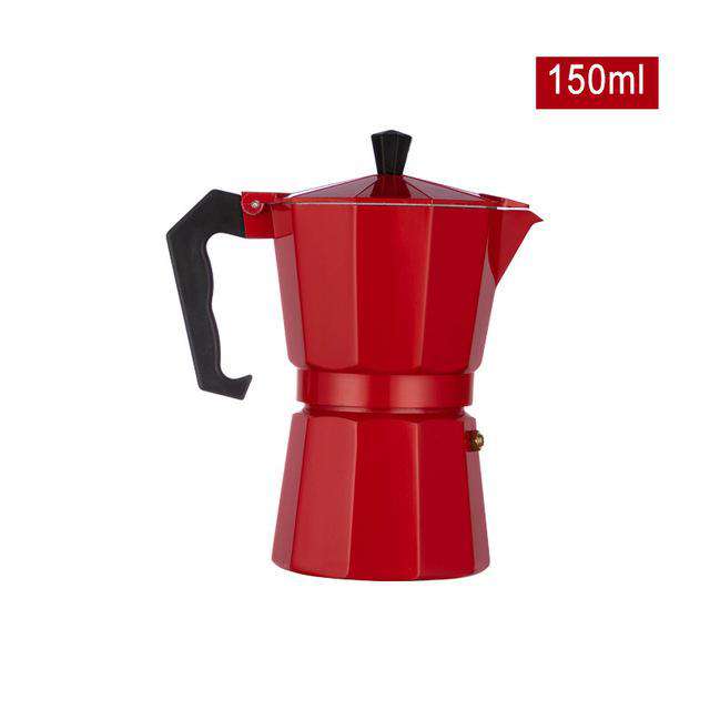 GUNOT Aluminum Moka Pot Maker Matte Textured Coffee Pot Heatable Italian Coffee Maker Espresso Kettle Percolator Kitchen Tools - Gustobene