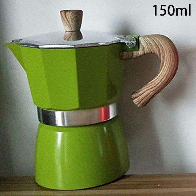 Aluminum Italian Moka Espresso Coffee Maker Percolator Stove Top Pot 150/300ML For Outdoor Camping Supplies - Gustobene