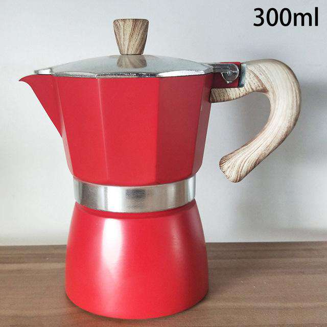 Aluminum Italian Moka Espresso Coffee Maker Percolator Stove Top Pot 150/300ML For Outdoor Camping Supplies - Gustobene