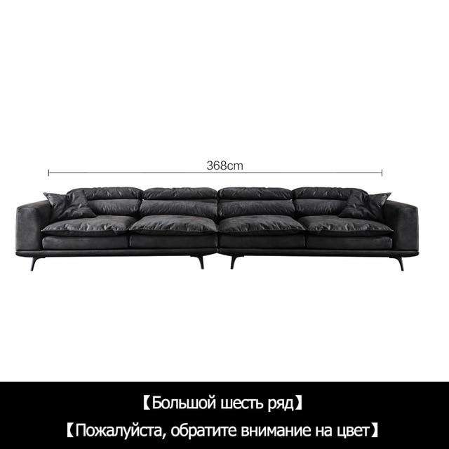 Cloth sofa down modern simple disposable wash ultra soft nordic black and white gray Italian minimalist light luxury sofa - Gustobene