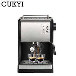CUKYI 3 In 1 Handle Semi-automatic Capsule Coffee Machine Espresso Cappuccino Coffee Maker High Pressure Steam 15 Bar 1.5L 220V - Gustobene