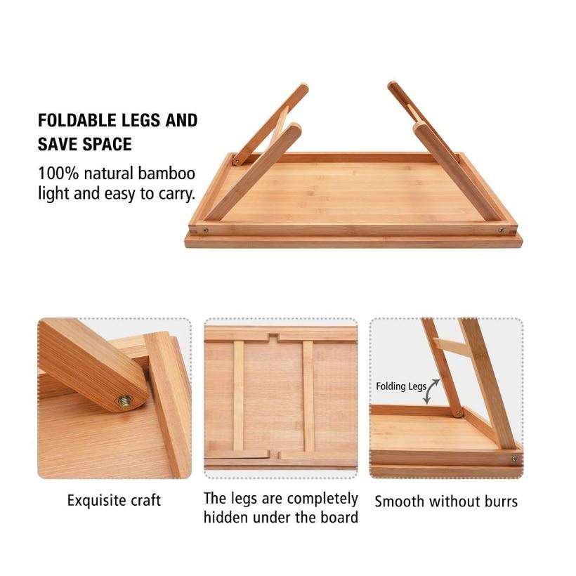 Wooden Folding Breakfast Table - Gustobene