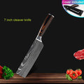 Kitchen knives Set Professional Chef Knives Japanese 7CR17 440C High Carbon Stainless Steel Imitation Damascus Pattern Knife Set