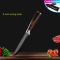 Kitchen knives Set Professional Chef Knives Japanese 7CR17 440C High Carbon Stainless Steel Imitation Damascus Pattern Knife Set