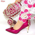 doershow wine Shoe and Matching Bag Set African Shoes and Matching Bags Italian Matching Shoes and Bags for ladyPartys!SYT1-6 - Gustobene