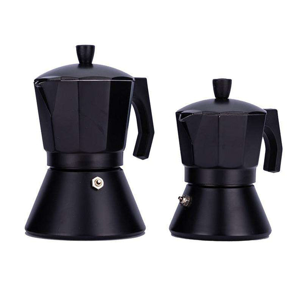 Italian Aluminum Mocha Coffee Pot Coffee Maker Household Electromagnetic Coffee Maker Double Bottom Pot Hand Punch Pot - Gustobene