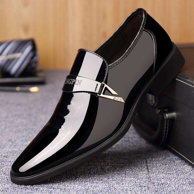 slim fit dress slacks Men Dress Italian Leather Shoes Slip On Fashion Men Leather Moccasin G