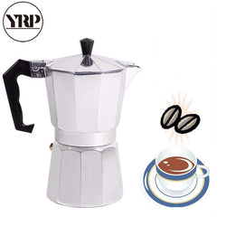 YRP Mocha Latte Coffee Maker Italian Moka Espresso Cafeteira Percolator Pot 1cup/3cup/6cup/9cup/12cup Stovetop Coffee Maker