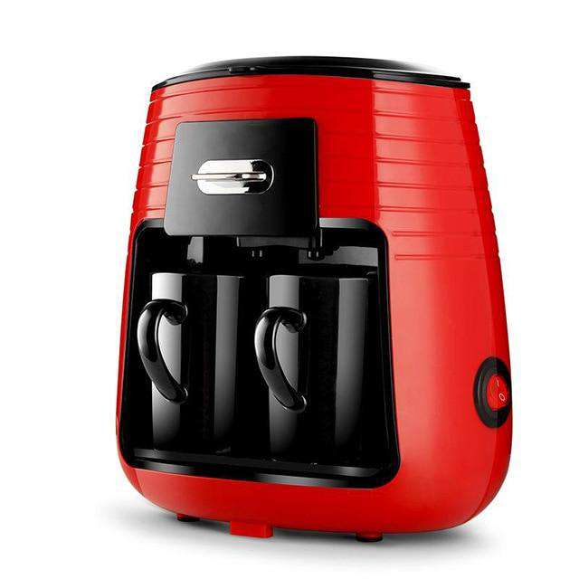 FXUNSHI Mini Two Cup  Household American Drip Coffee Maker Italian Semi-automatic Portable Espresso Brewing Tea Coffee Machine - Gustobene