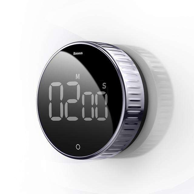 Baseus LED Digital Kitchen Timer For Cooking Shower Study Stopwatch Alarm Clock Magnetic Electronic Cooking Countdown Time Timer - Gustobene
