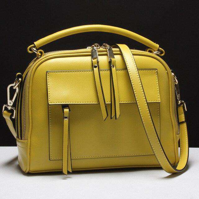 Fashion Bags Luxury Brand Women Lay Bag 2020 Italian cowhide Handbags Purse Leather Lady Hand Collection Bag Ladies Nice Box - Gustobene