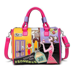 Super quality Women Handbag Shoulder boston Bag tote Italian Leather Bags Sac A Main Borse Candy Color Luxury Handbags - Gustobene