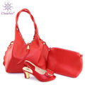 New Arrival Italian  Royal  Blue Color Shoes And Bag Set For Wedding Party African High Heels Shoes And Bag Set Size 38-42