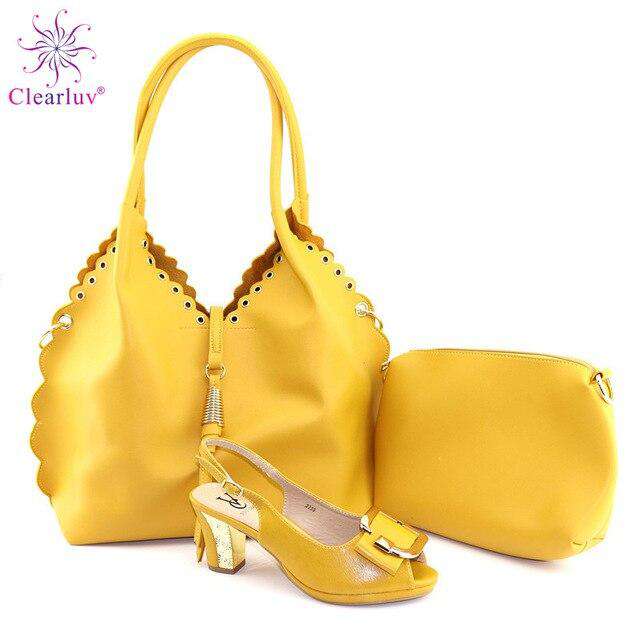 New Arrival Italian  Royal  Blue Color Shoes And Bag Set For Wedding Party African High Heels Shoes And Bag Set Size 38-42