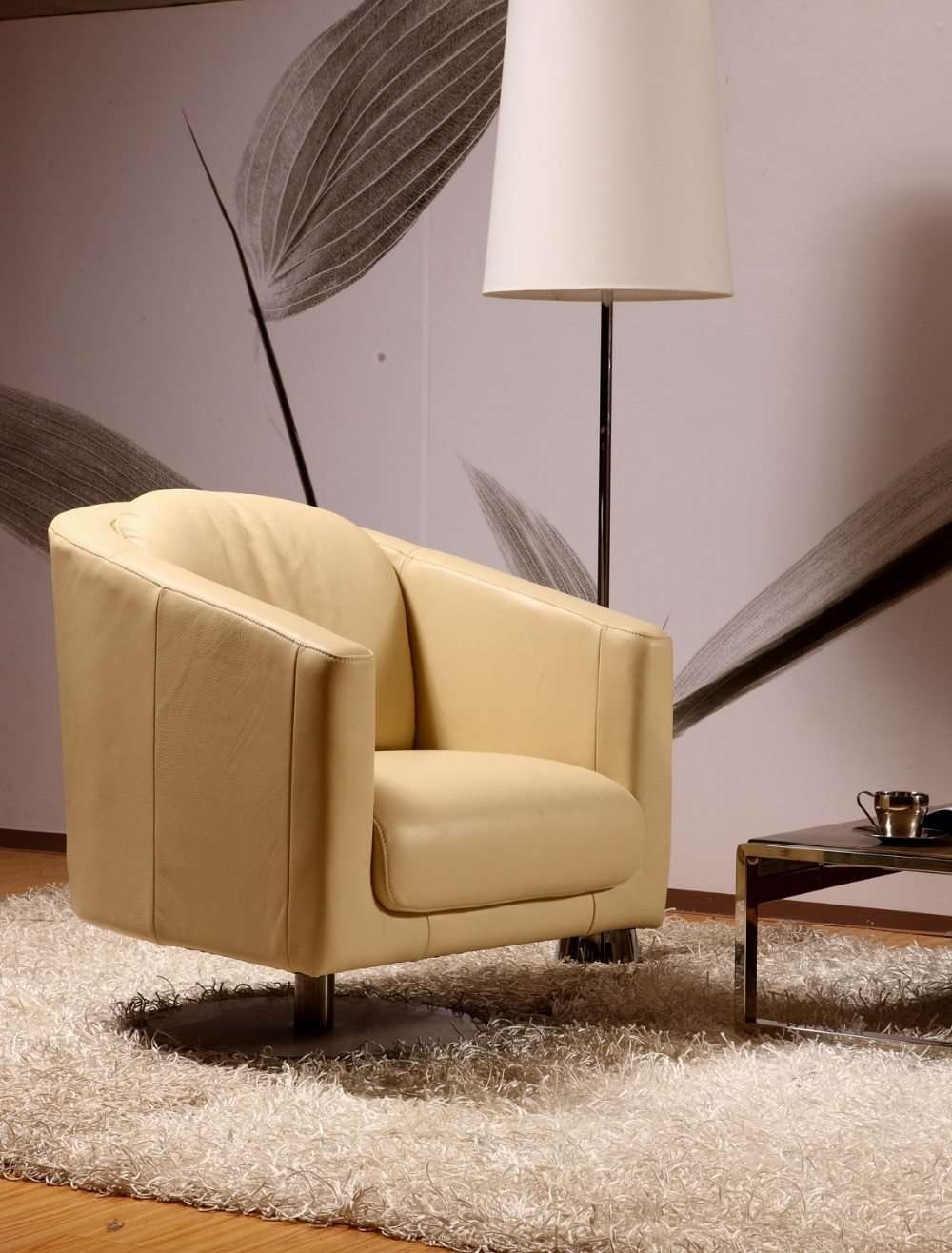 real leather Chair modern leisure chair with Top italian leather # swivel chair genuine leather sofa chair - Gustobene