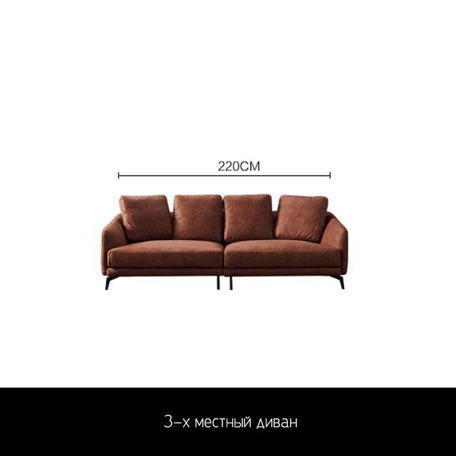 Disposable technical cloth sofa small apartment modern simple orange super soft sofa Nordic Italian minimalist fabric sofa - Gustobene