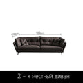 Cloth sofa small apartment Nordic modern minimalist down latex straight line Italian minimalist sofa - Gustobene