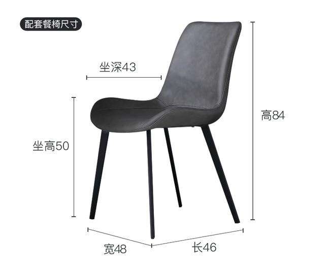 Nordic imported rock slab dining table rectangular minimalist home modern Italian marble dining table - Gustobene
