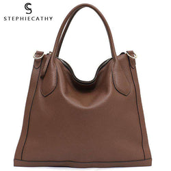 SC Designer Brand Large Flat Shoulder Tote Bag Ladies Italian Luxury Leather High Quality Handbag Laptop Work Crossbody Bags - Gustobene