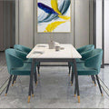 Modern dining table dining room furniture design, Italian luxury hotel dining room marble fashion simple and firm dining table