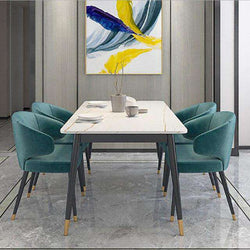 Modern dining table dining room furniture design, Italian luxury hotel dining room marble fashion simple and firm dining table