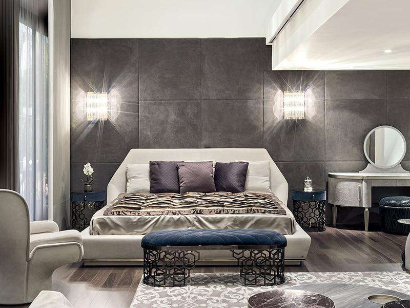 Upholstered Leather Italian Bed - Gustobene