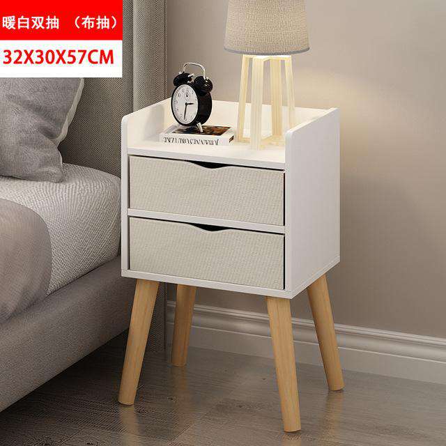 Bedside cabinet custom bedroom furniture Italian simple modern solid wood economical bedside storage cabinet - Gustobene