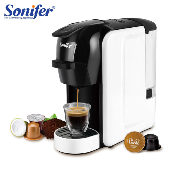 Italian Espresso Electric Coffee Capsule Machine 3 in 1 For Nestle Capsules Kitchen Appliances 19 bar Coffee Machine Sonifer - Gustobene