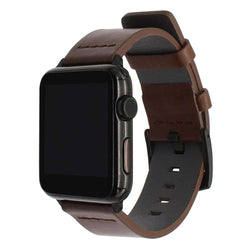 Italian Oily Leather Watchband for iWatch Apple Watch 38mm 40mm 42mm 44mm Series 5 4 3 2 1 Watch Band Steel Clasp Strap Bracelet - Gustobene