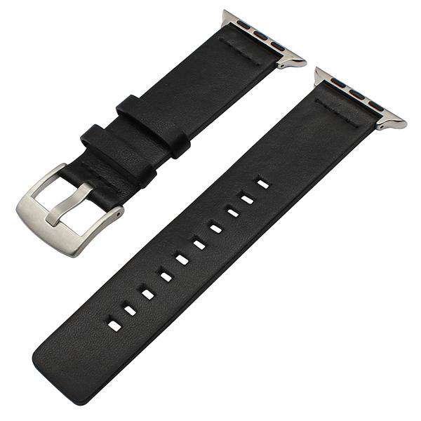 Italian Oily Leather Watchband for iWatch Apple Watch 38mm 40mm 42mm 44mm Series 5 4 3 2 1 Watch Band Steel Clasp Strap Bracelet