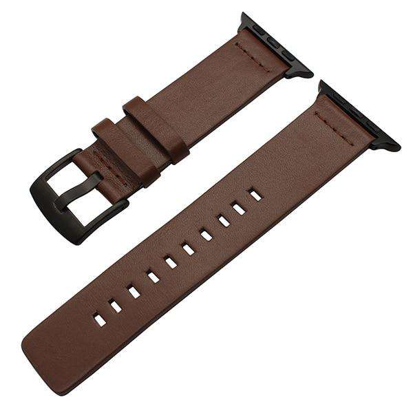 Italian Oily Leather Watchband for iWatch Apple Watch 38mm 40mm 42mm 44mm Series 5 4 3 2 1 Watch Band Steel Clasp Strap Bracelet