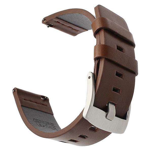 20mm Italian Oily Leather Watchband for Garmin Vivoactive3 Withings Activite Steel HR 40mm Quick Release Watch Band Wrist Strap - Gustobene