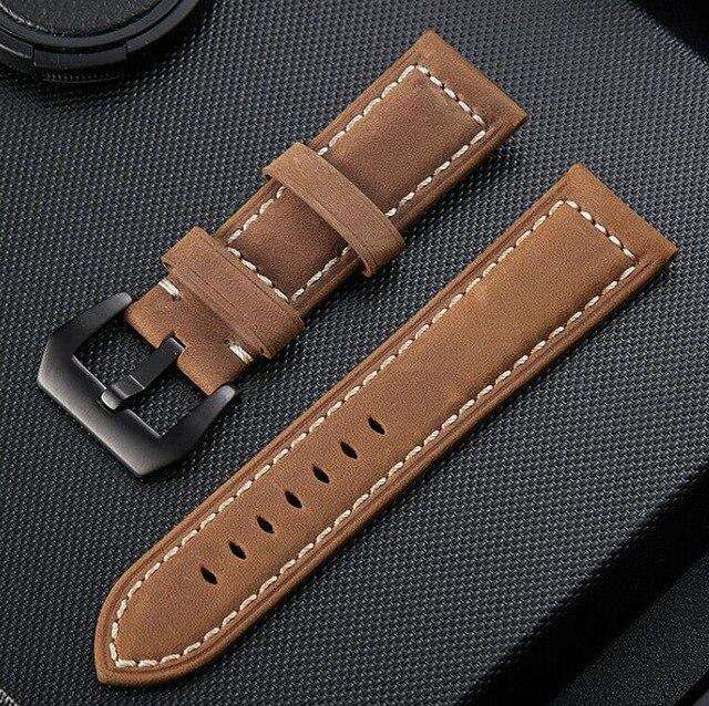 Italian Genuine Leather Watchband for Suunto 9/Ambit 3 Vertical/Spartan Sport HR Handmade Watch Band Sport Wrist Strap Bracelet - Gustobene