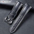 New Arrive Genuine Leather Strap 20 22 24 26mm Italian Imported High Quality Leather Sports Rough Thick Strap for Men Watch