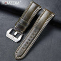 New Arrive Genuine Leather Strap 20 22 24 26mm Italian Imported High Quality Leather Sports Rough Thick Strap for Men Watch