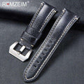 New Arrive Genuine Leather Strap 20 22 24 26mm Italian Imported High Quality Leather Sports Rough Thick Strap for Men Watch