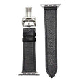 Italian Genuine Leather Watchband for iWatch Apple Watch 5 4 3 2 38mm 40mm 42mm 44mm Steel Butterfly Clasp Band Wrist Strap Belt - Gustobene