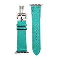 Italian Genuine Leather Watchband for iWatch Apple Watch 5 4 3 2 38mm 40mm 42mm 44mm Steel Butterfly Clasp Band Wrist Strap Belt - Gustobene