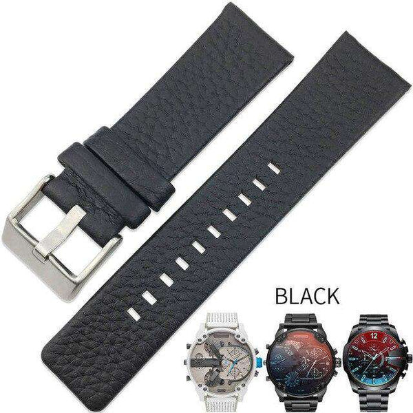 24mm 26mm 28mm Italian Cowhide Watch Strap Needle Buckle Soft Leather Watchband Suitable for Diesel Watch DZ7313 DZ7322 DZ7257 - Gustobene