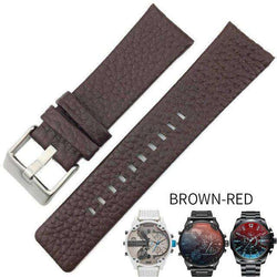 24mm 26mm 28mm Italian Cowhide Watch Strap Needle Buckle Soft Leather Watchband Suitable for Diesel Watch DZ7313 DZ7322 DZ7257 - Gustobene