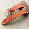 Italian Handmade Adapted watch4 5 For Apple Leather Watch Strap 42MM 44 Soft Skeleton-Skin Cattle - Gustobene