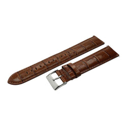 YQI 18mm 20mm 22mm 24mm Watch Strap Italian Calf Genuine Leather Watch Band Light Brown Extra Long Watches for Biger wrist