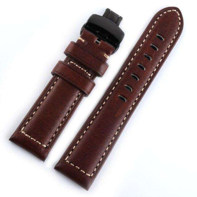 Italian Genuine Leather Watchband 22mm Quick Release for Samsung Gear S3 Classic Frontier Gear 2 Neo Live Watch Band Wrist Strap - Gustobene