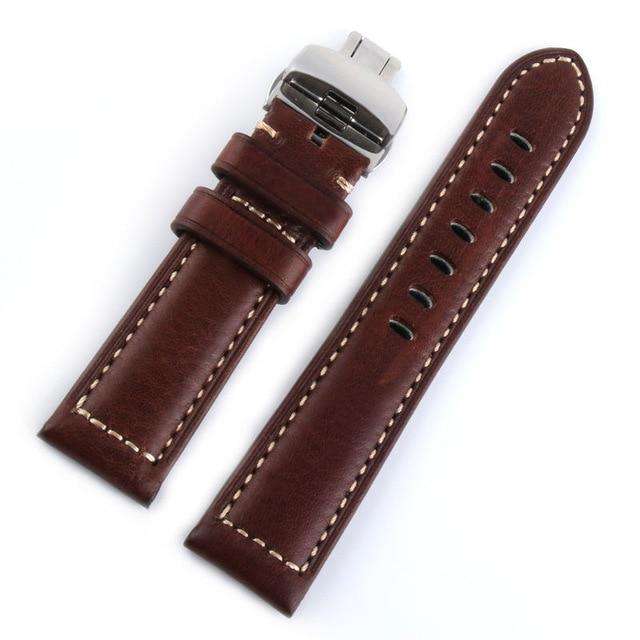 Italian Genuine Leather Watchband 22mm Quick Release for Samsung Gear S3 Classic Frontier Gear 2 Neo Live Watch Band Wrist Strap - Gustobene
