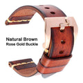 MAIKES Genuine Leather Watch band Vintage Italian Cow Leather Watchband 20mm 22mm 24mm For Longines Tudor Rolex Watch Strap
