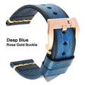 MAIKES Genuine Leather Watch band Vintage Italian Cow Leather Watchband 20mm 22mm 24mm For Longines Tudor Rolex Watch Strap