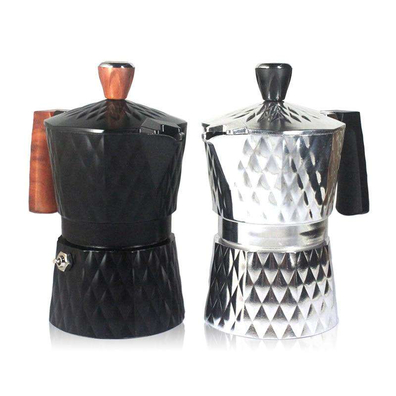 Mocha pot Italian classic aluminium coffee aluminum pot extracts grease office household drinkware moka coffeepot coffeemaker