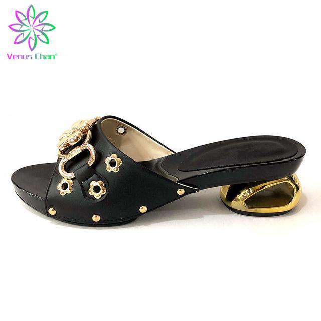 Latest African Women Wedding Shoes High Quality Elegant Italian Women Shoe with Stone High Heels Women Pumps Nigerian Lady Shoe
