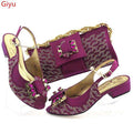 doershow fashion pink Italian Women Matching Shoes and Bag Set Italian Wedding African Shoes And Bag To Match For Party !HAS1-42 - Gustobene