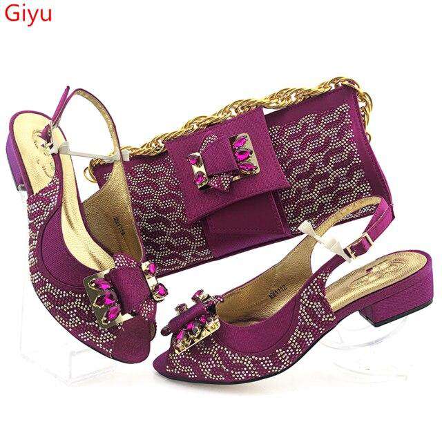 doershow fashion pink Italian Women Matching Shoes and Bag Set Italian Wedding African Shoes And Bag To Match For Party !HAS1-42 - Gustobene
